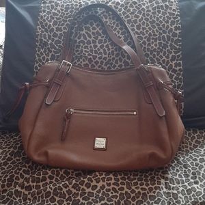 Dooney and Burke Pebble Leather Nina Caramel  Bag